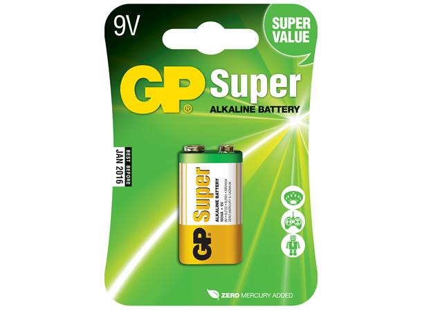 GP Super Batteri 6LF22 9V 1pk